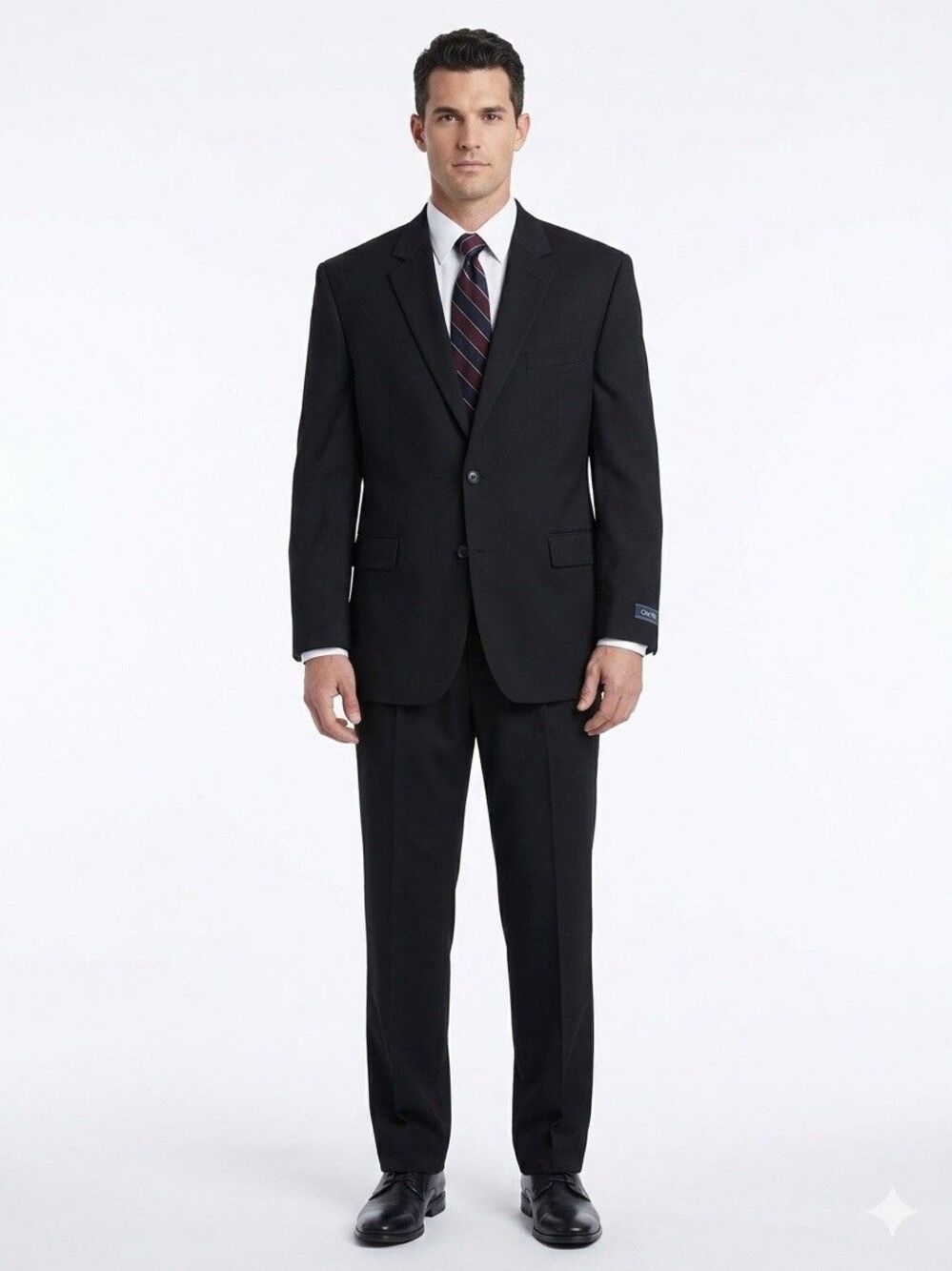 NWOT Oak Hill Suit Set 52L 52x29 Big & Tall Men Black Wool Blend Blazer Trousers